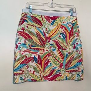 Tommy Hilfiger Cotton Pique Bold Print Skirt Sz 6